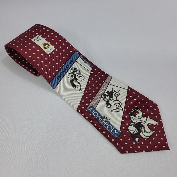 Monopoly Vintage 1993 Silk Neck Tie Luxury Tax - Picture 1 of 2